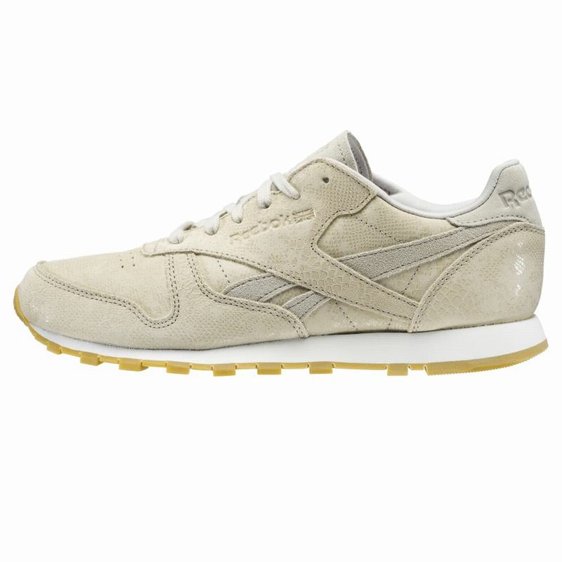 Tenisi Reebok Classic Leather Clean Exotics Dama Bej Romania DM9647PH